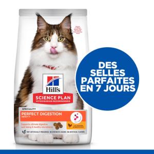 Hill's Science Plan Perfect Digestion croquettes pour chat au poulet 1,5kg