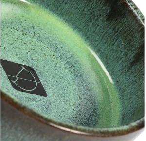 MANGEOIRE CERAMIQUE JASPER Ø13cm VERT