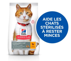 Hill's Science Plan Young Adult Sterilised Chat croquettes au poulet 1,5kg