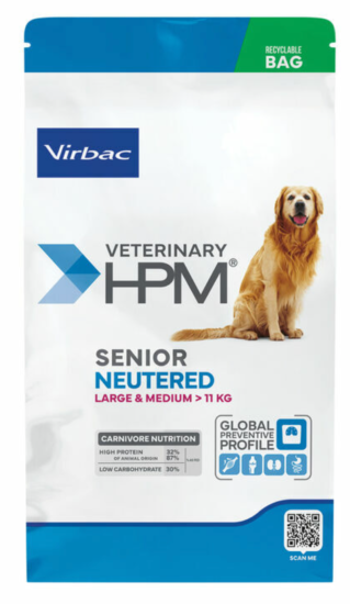 VET HPM SENIOR NEUTERED DOG LARGE & MEDIUM Sac 12 kg