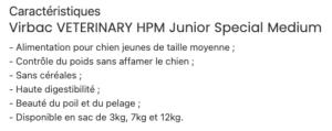 VET HPM JUNIOR DOG MEDIUM 12 kg