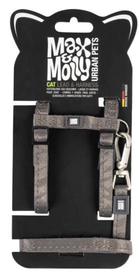 HARNAIS + LAISSE CHAT MATRIX 2.0 GRIS