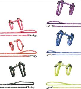 HARNAIS+LAISSE CHAT PARTY MIX COULEUR 1PC