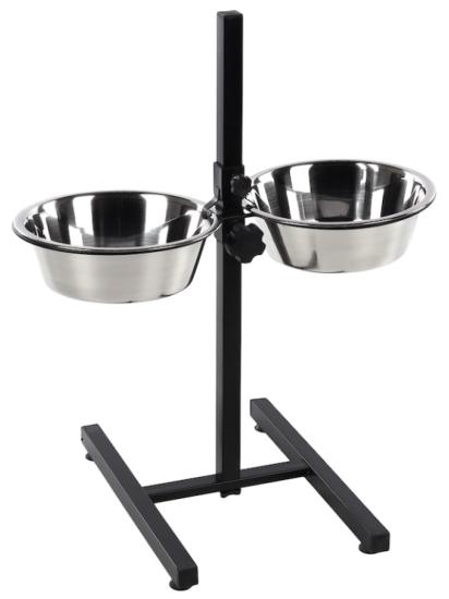 SUPPORT + 2 GAMELLES INOX 25CM - OTIS