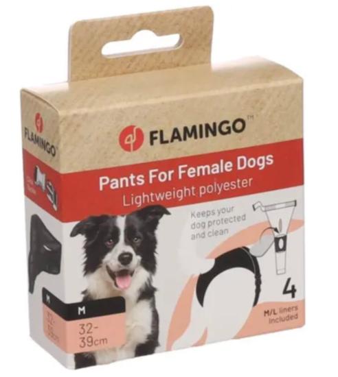 CULOTTE CHIEN SASHA NOIR M + 4 SERVIETTES