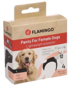 CULOTTE CHIEN SASHA NOIR L + 4 SERVIETTES