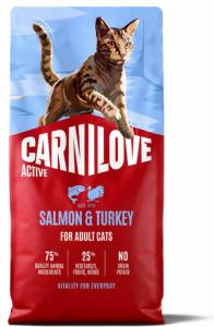 CARNILOVE ACTIVE CAT DRY -SALMON & TURKEY - ADULT ALL BREEDS -2KG