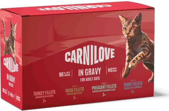 CARNILOVE - CAT POUCH GRAVY - MULTIPACK 12x85G