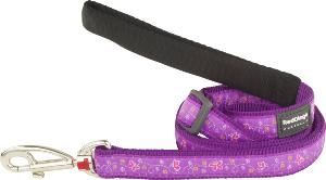 RED DINGO Dog laisse Design Butterfly Purple S 15mm x 1.8m