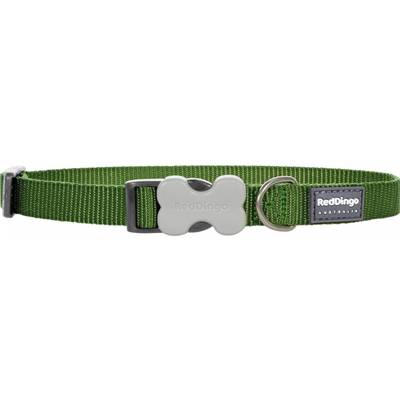 RED DINGO Dog collier unis Classic Green S 15mm x 24-36cm