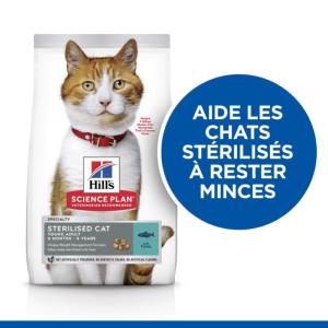 Hill's Science Plan Young Adult Sterilised Chat croquettes pour chat stérilisé au thon  3kg