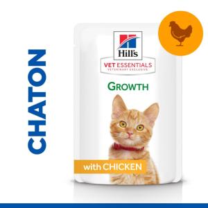 Hill's Vet Essentials Kitten Growth multipack 12 sachets repas pour chaton au poulet 
