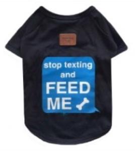 TSHIRT "STOP TEXTING FEED ME" TAILLE 9