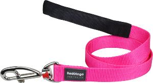 RED DINGO Dog laisse unis Classic Hot Pink S 15mm x 1.2m