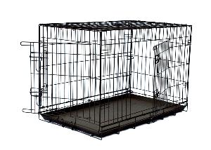 Cage propreté IRONLINE pliable 2 portes Noir XL/107x68,5x75CM