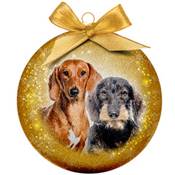 Boule de Noël givrée Dachshund