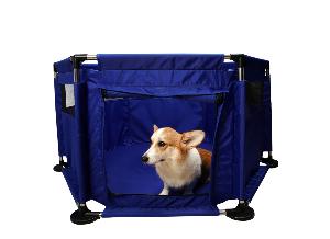 PARC CHIOT TISSUS 120cm H:60cm ROUGE