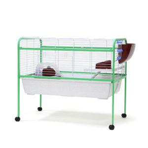 Cage lapin 102cm toute équipée + support à roulettes. 102x58x88.5cm