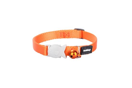 COLLIER POUR CHATS UNIS 12mm x 20-32cm ORANGE