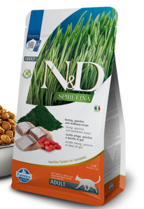 N&D SPIRULINA HARENG & BAIE DE GOJI CHAT ADULTE 1.5kg