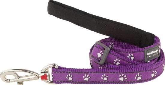 RED DINGO Dog laisse Design Desert Paws Purple S 15mm x 1.8m