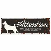 WARNING SIGN GERMAN SHEPHERD F noir