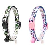 COLLIER POUR CHATS FLEURS NYLON 20-30cm / 10mm couleurs mélangées