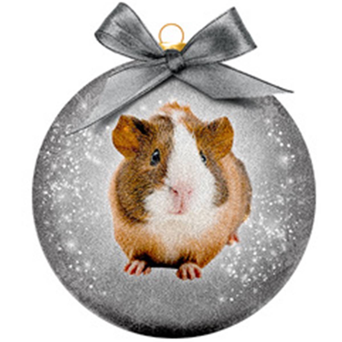 Boule de Noël givrée Cochon d'inde