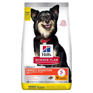 Hill's Science Plan PERFECT DIGESTION SMALL & MINI pour chien adulte de 1 an et plus au poulet et riz complet 1,5kg
