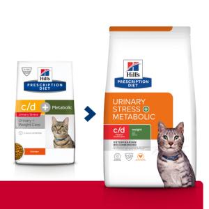 Hill's PRESCRIPTION DIET c/d Urinary Stress Multicare+Metabolic Croquettes pour Chat au Poulet 3 kg