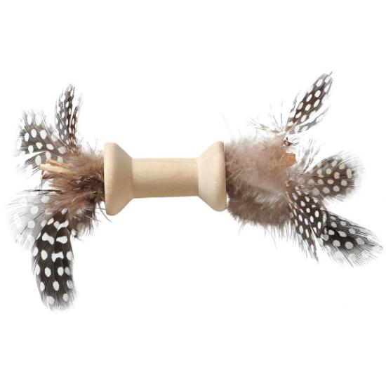 Jouet pour chats Mala Os beige 5 cm