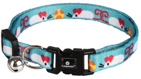 COLLIER CHAT ARWEN BLEU