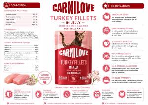 CARNILOVE -CAT POUCH JELLY -TURKEY ENRICHED WITH VALERIAN -85G