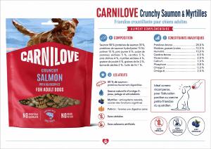 CARNILOVE -DOG CRUNCHY -SNACK SALMON WITH BLUEBERRIES -200G