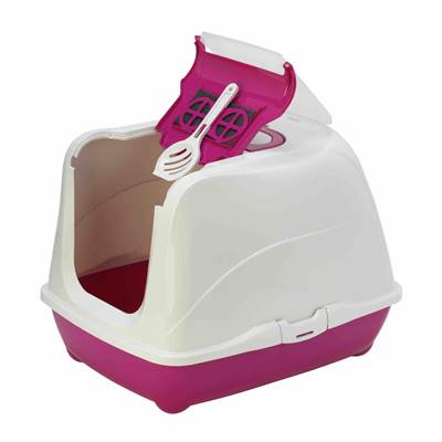 Bac Litière fermé Flip cat 50cm HOT PINK - ROSE