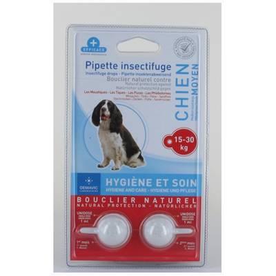 DEMAVIC Pipette insectifuge chien moyen x2