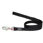 RED DINGO Dog laisse unis Classic Black M 20mm x 1.8m