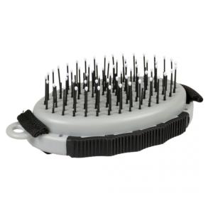 Brosse  main  picots Noir/gris 11,5x7x4cm