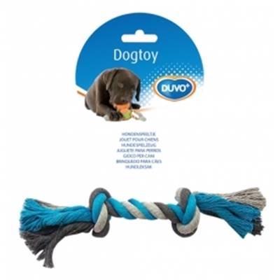 Jouet corde avec noeud Bleu/gris 45CM
