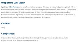 OROPHARMA OPTI DIGEST CHIEN 250g