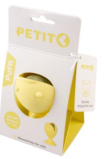 JOUET CHAT SNACK PUFFI + HERBE A CHAT 9,5CM