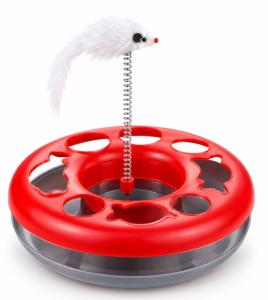 JOUET CHAT TOWER MOUSE & BALL