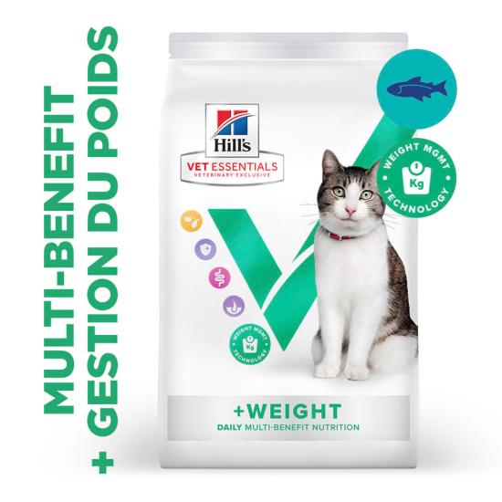 Hill's Vet Essentials Chat Multi-Benefit + Weight Young Adult Thon 1,5kg