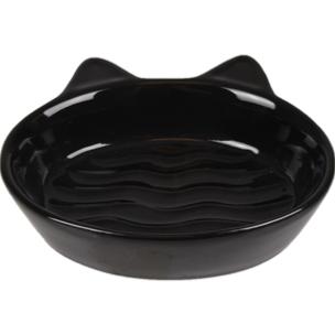 GAMELLE POUR LA NOURRITURE CHAT GIZMO CÉRAMIQUE NOIR 170ML 13CM