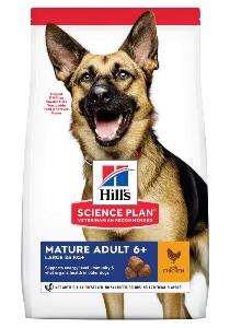 Hill's Science Plan Mature Adult croquettes pour grand chien âgé au poulet 18kg