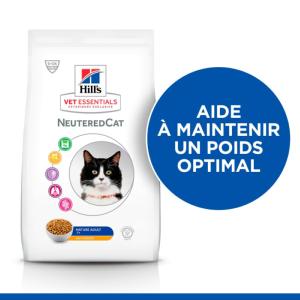 Hill's VET ESSENTIALS Mature Adult Neuteredcat croquettes pour chat âgé stérilisé au poulet 1,5kg