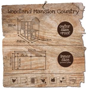 WOODLAND POULAILLER MANSION COUNTRY 202x110,5x181cm