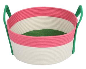 COUSSIN CHAT COOCKOO BINGE ROSE/VERT 44CM
