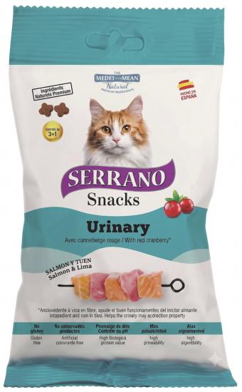 SERRANO Snack chat URINARY SAUMON ET THON SANS CEREALES 50G