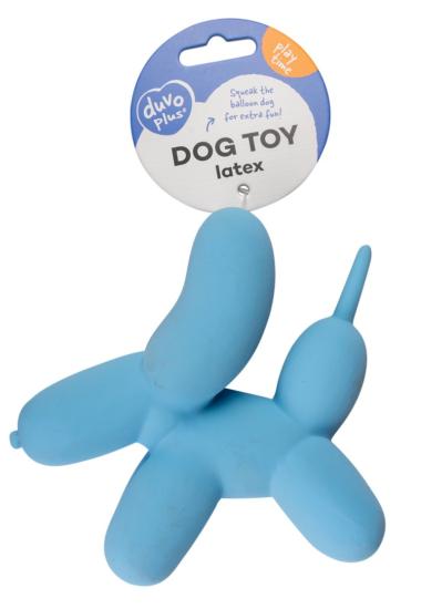 JOUET CHIEN Latex balloon Terrier Bleu 14CM